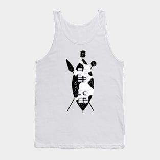 Zulu Shield Cow Hide Spear Knobkerrie South Africa Tank Top